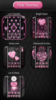 Pink Heart Diamond Theme スクリーンショット 1