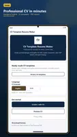 برنامه‌نما CV Template Resume Maker عکس از صفحه