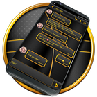 Icona Oro Nero Messaggi App tema per messaggi