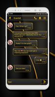 Poster Oro Nero Messaggi App tema per messaggi