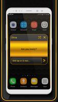 2 Schermata Oro Nero Messaggi App tema per messaggi