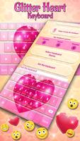 Glitter Heart Keyboard اسکرین شاٹ 1