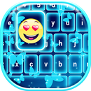 APK Neon Blue Emoji Keyboard