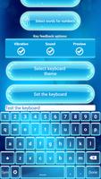Neon Blue Emoji Keyboard پوسٹر