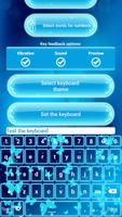 Neon Blue Emoji Keyboard اسکرین شاٹ 3