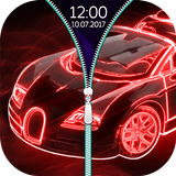 Neon Cars Lock Screen Zipper icon