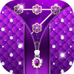 Purple Diamond Flower Zipper APK download