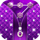 Purple Diamond Flower Zipper APK