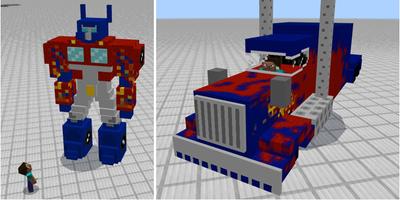 Mod robots transformers for MCPE-poster