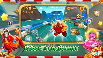 Car Race Kids Game Challenge - Transformers Racing 截图 1