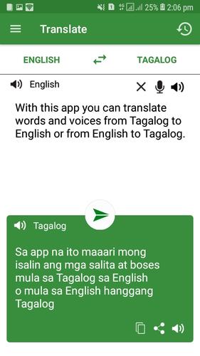 Translate to tagalog to english