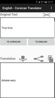 English - Corsican Translator poster