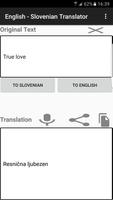 English - Slovenian Translator Affiche