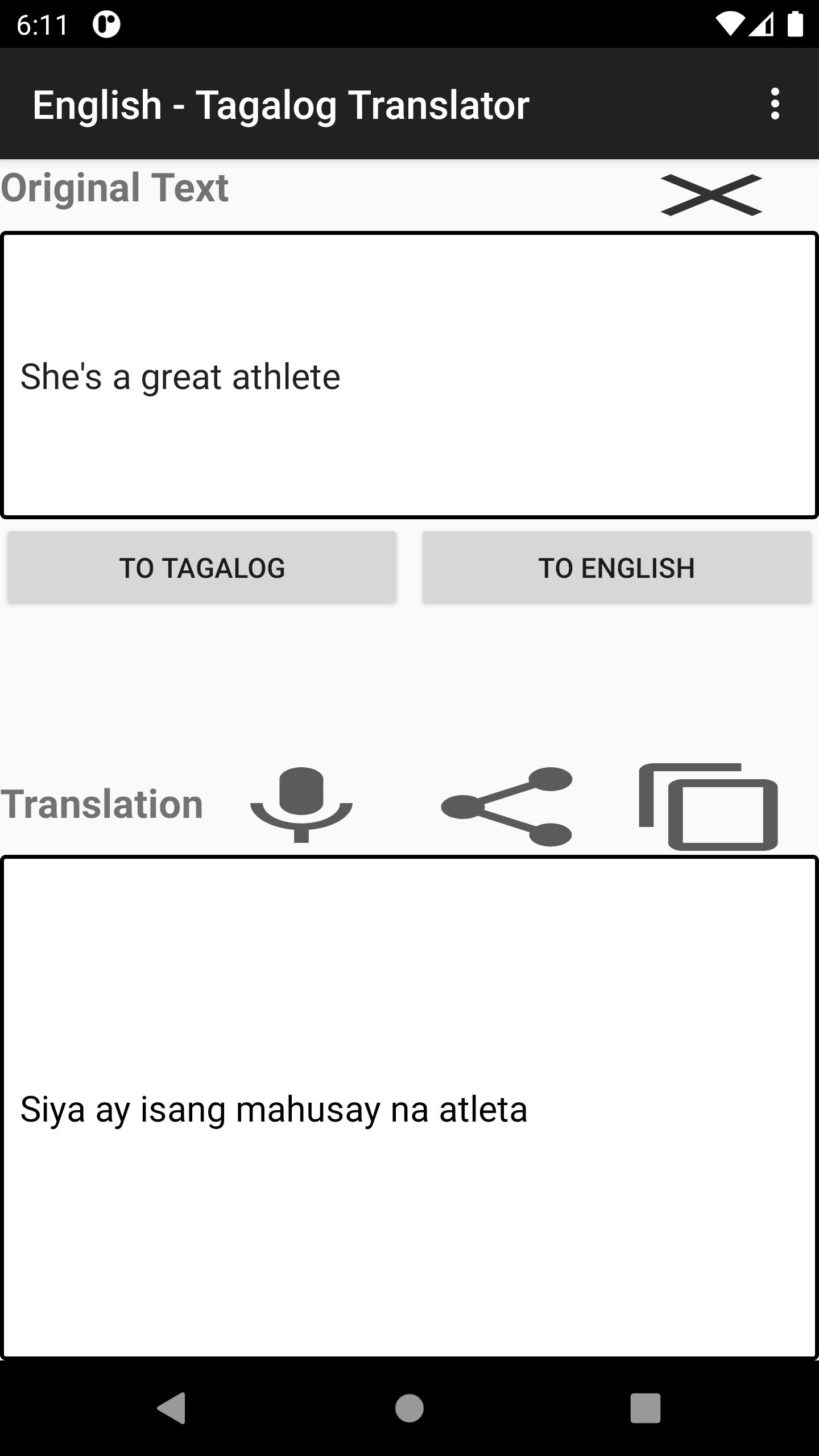 English translate to tagalog