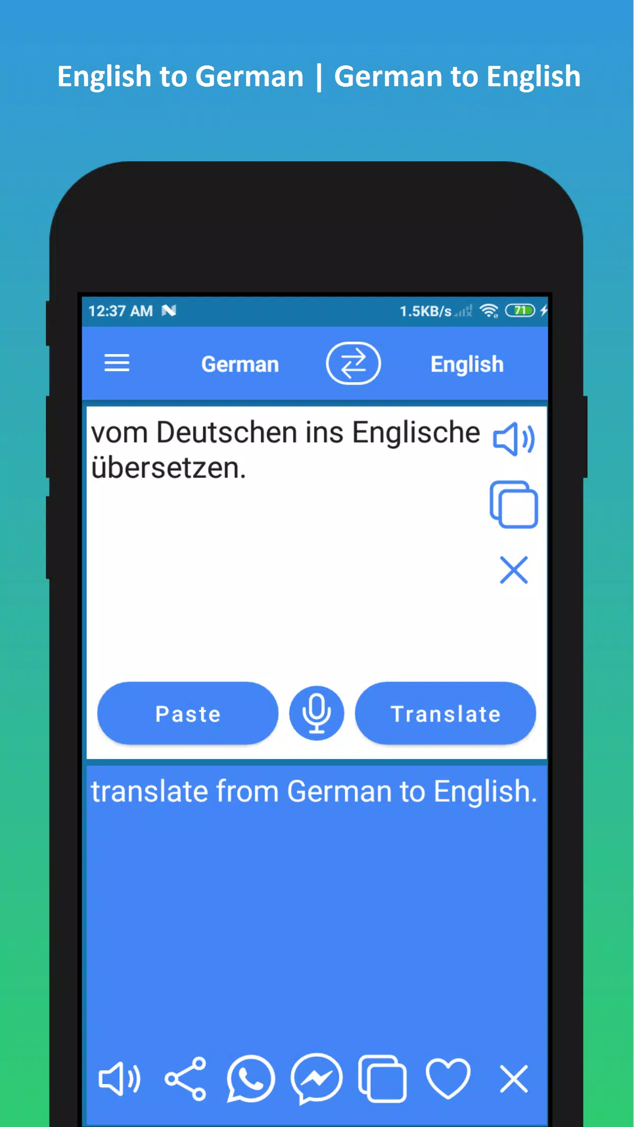 Übersetzer Deutsch Englisch APK für Android herunterladen