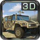 Parkir truk militer 3D ikon