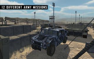 Parkir truk militer 3D syot layar 1