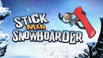 Stickman Snowboarder Affiche