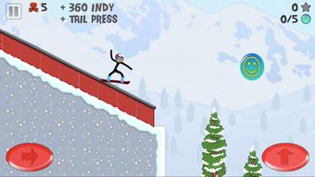 Stickman Snowboarder скриншот 1