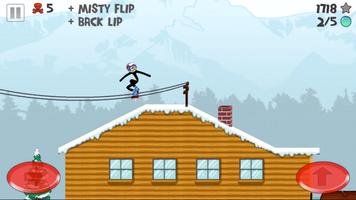 Stickman Snowboarder скриншот 2