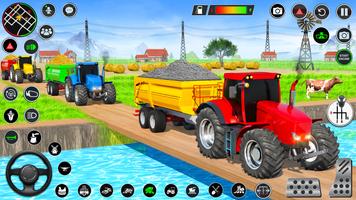 Real Tractor Driving Games Affiche