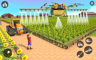 Tractor Driving Farming Sim Affiche