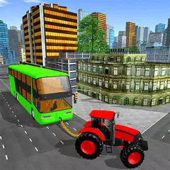 けん引トラクターシミュレータ:トラクタープルバスゲーム