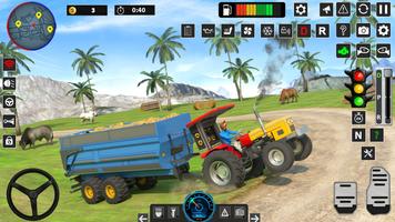 trator Jogo de agricultura 3D Cartaz