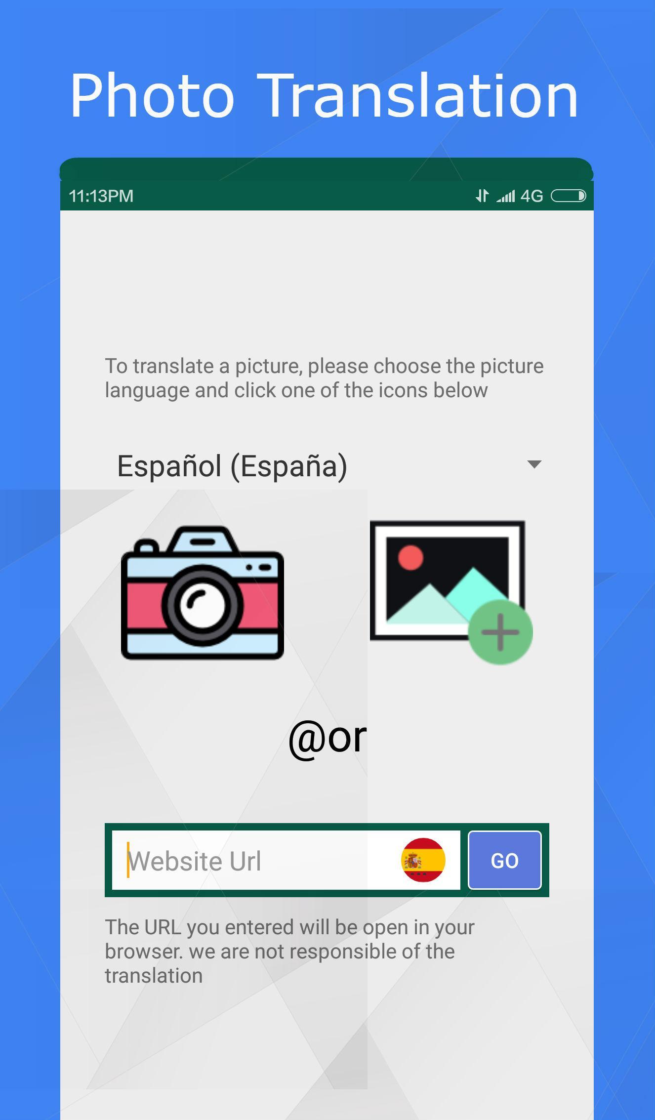 Traductor de texto, páginas web y fotos. Gratis for Android APK Download