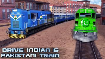 India VS Pakistan Train racing Plakat