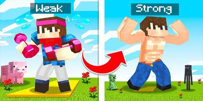 Fitness mod for Minecraft PE постер
