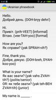 Ukrainian tourists phrasebook capture d'écran 1