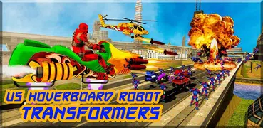 Futuristic Robot Multi Transforming Car Tank War