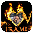fire text  name art photo frame editor