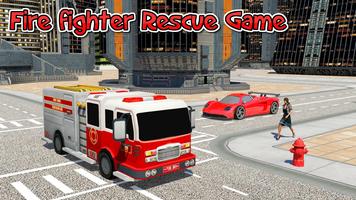 US Firefighter Truck Simulator- City Rescue heroes پوسٹر