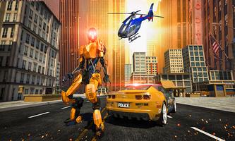 Police War Robot Superhero: Jeux de robots volants Affiche