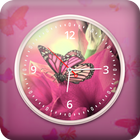 Butterfly Clock Live Wallpaper أيقونة