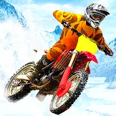 Schnee kniffliger Bike-Stunt