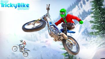 Schnee kniffliger Bike-Stunt Plakat