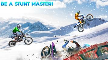 Snow Tricky Bike Stunt Race 3D screenshot 2