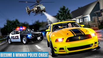 US Police Car driving Chase 3D پوسٹر