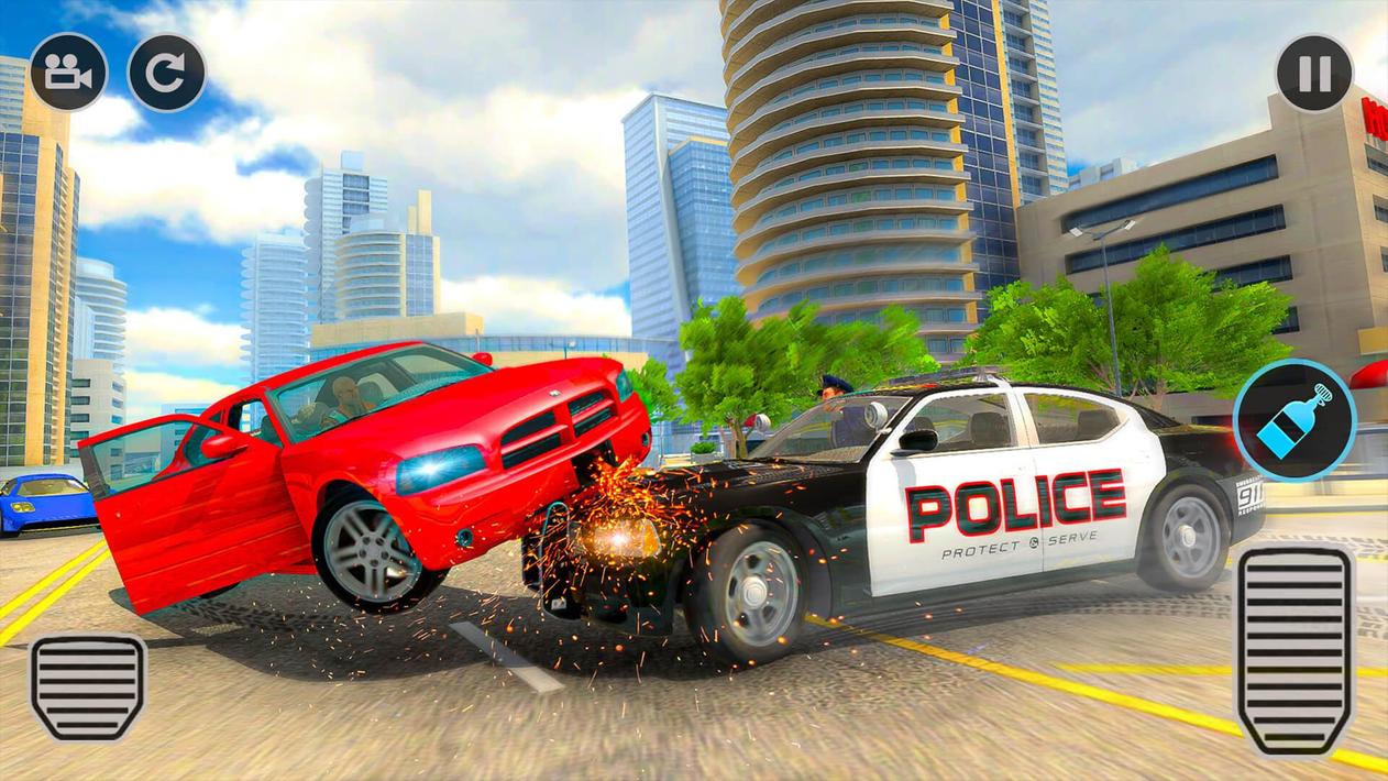 Mengejar mengemudi mobil polisi AS Game Balap Baru for