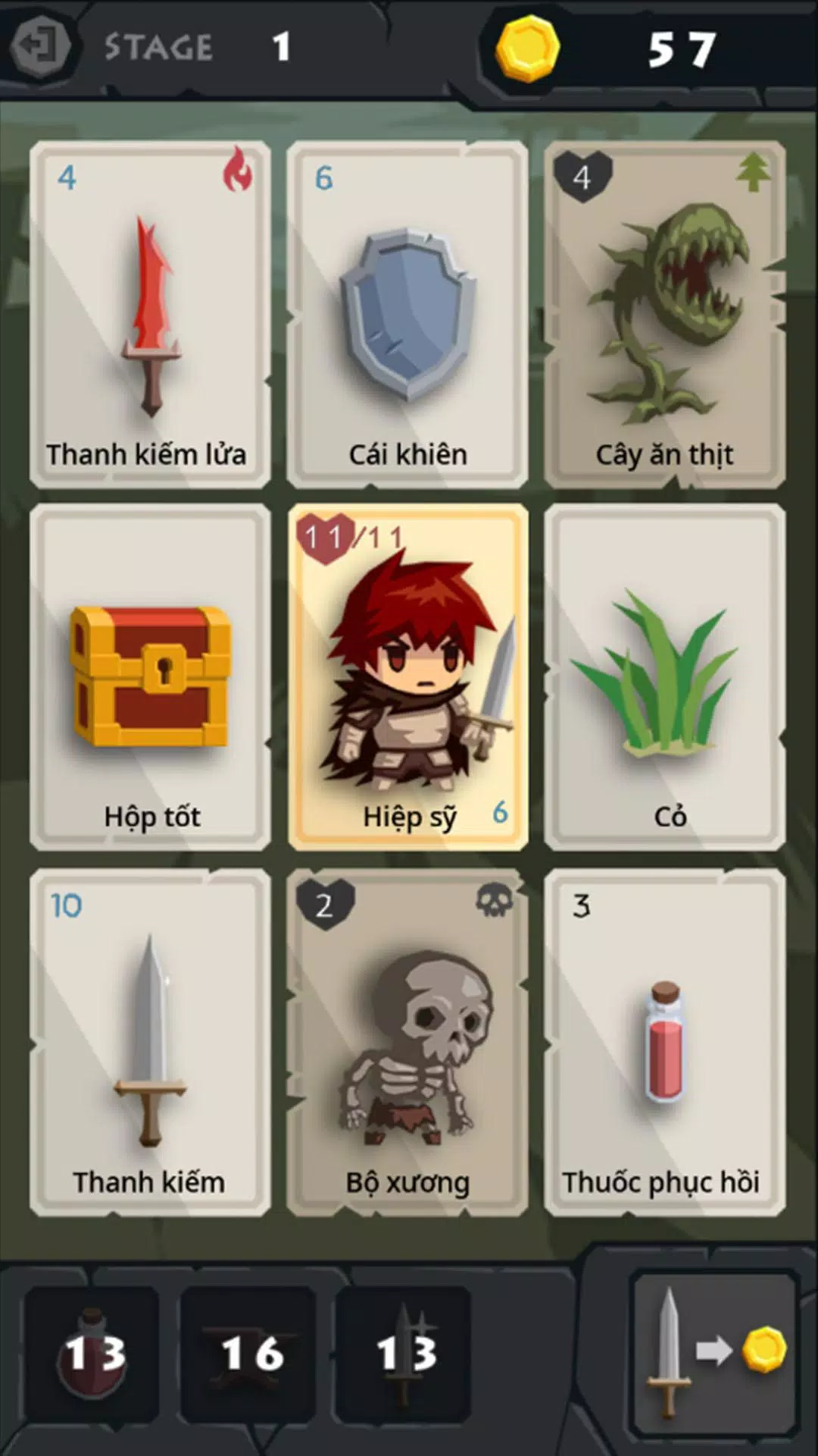 [Game Android] Card Adventure : Rogue Dungeon Tiếng Việt