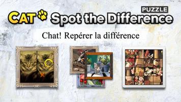 Chat! Repérer la différence Affiche