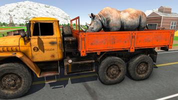 Poster gioco camion trasporto animali