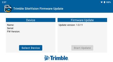 Trimble SiteVision Firmware Up screenshot 1