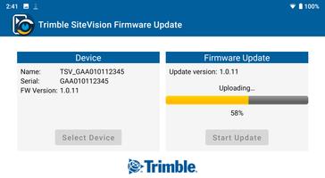 Trimble SiteVision Firmware Up screenshot 3