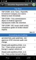 Securities Regulation Daily screenshot 1