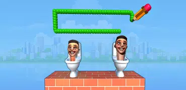 Draw To Smash : Toilet Puzzle