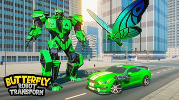 Butterfly Robot Car Game: Robot Transforming Games poster